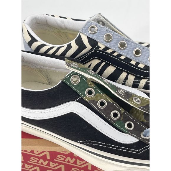 Vans Sneakers Style 36 Mismatch Zebra Camo Women's Size 5 New - Picture 6 of 10